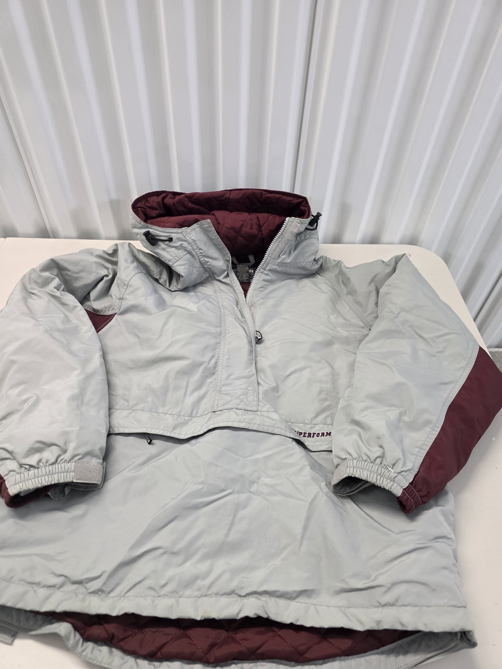 Vintage 90s Aeropostale performance Jacket Full Zip Nylon Gray Men's Size Medium